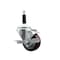 Service Caster 3'' SS Maroon Poly Swivel 3/4'' Expanding Stem Caster with Brake SCC-SSEX20S314-PPUB-MRN-TLB-34 - alternate 1